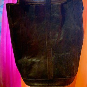 VINTAGE leather back pack
